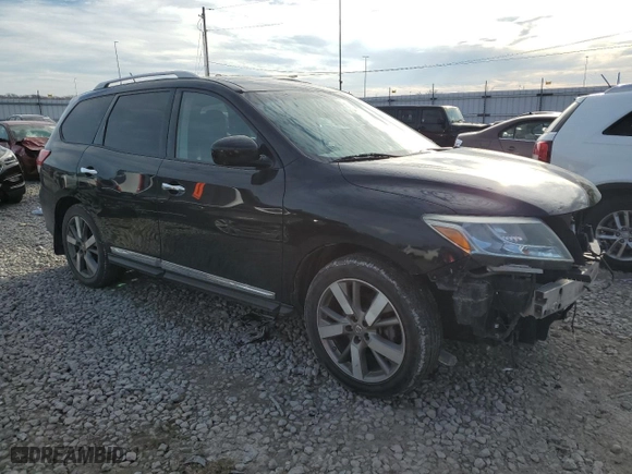 2014 Nissan Pathfinder Platinum with VIN 5N1AR2MM9EC734351, listed as a Copart auction lot 80862943 with 131,276 mi miles and Salvage Title. Bid and sale history available at carsss.com. Image 4.
