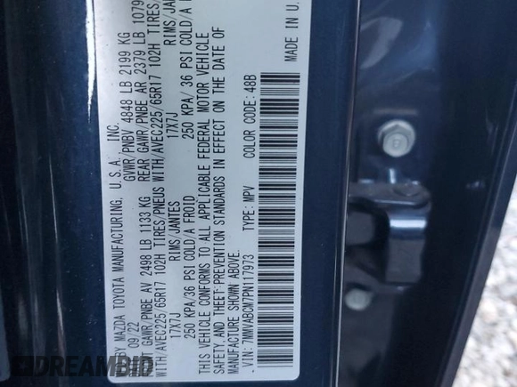 2023 Mazda CX-50 S Preferred Plus with VIN 7MMVABCM7PN117973, listed as a Copart auction lot 80282244 with Not Provided miles and Salvage Title. Bid and sale history available at DreamBid. Image 13.