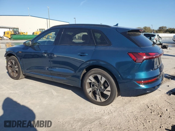 2023 Audi e-tron Premium with VIN WA1AAAGE0PB011503, listed as a Copart auction lot 46042595 with 17,440 mi miles and Salvage Title. Bid and sale history available at DreamBid. Image 2.