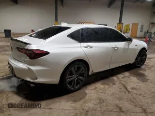 2021 Acura TLX w/A-Spec Package with VIN 19UUB5F5XMA015666, listed as a Copart auction lot 47627495 with 0 mi miles and Salvage Title. Bid and sale history available at carsss.com. Image 3.