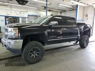 2018 Chevrolet Silverado 1500 LTZ with VIN 3GCUKSER4JG327481, listed as a Copart auction lot 60287684 with 54,004 mi miles and Salvage Title. Bid and sale history available at carsss.com. Image 1.