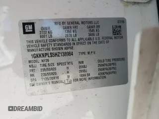 2017 GMC Acadia Denali with VIN 1GKKNPLS5HZ138984, listed as a Copart auction lot 48759195 with 114,946 mi miles and Salvage Title. Bid and sale history available at carsss.com. Image 15.