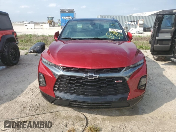 2022 Chevrolet Blazer RS with VIN 3GNKBERS7NS136492, listed as a Copart auction lot 74621974 with Not provided miles and Non repairable. Bid and sale history available at DreamBid. Image 5.