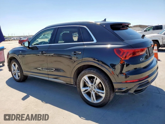 2020 Audi Q3 S line Premium with VIN WA1DECF30L1100906, listed as a Copart auction lot 53922435 with 41,961 mi miles and Salvage title. Bid and sale history available at DreamBid. Image 2.