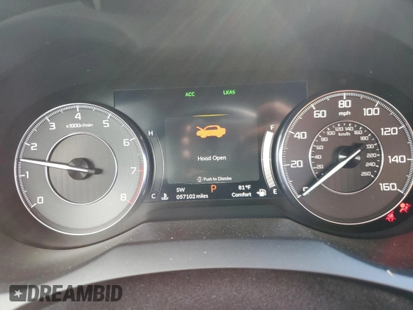 2019 Acura RDX w/Advance Pkg with VIN 5J8TC1H79KL013148, listed as a Copart auction lot 49494155 with 57,102 mi miles and Salvage Title. Bid and sale history available at carsss.com. Image 9.