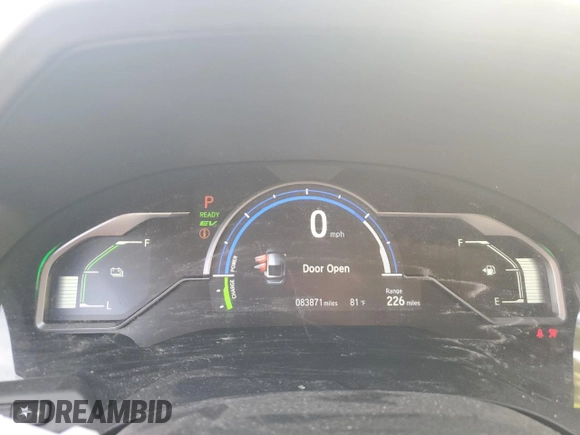 2018 Honda Clarity Plug-In Hybrid Touring with VIN JHMZC5F31JC017384, listed as a Copart auction lot 72557824 with 83,871 mi miles and Salvage Title. Bid and sale history available at carsss.com. Image 9.