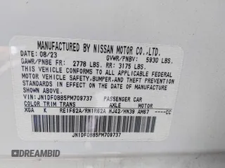 2023 Nissan ARIYA Evolve+ z VIN JN1DF0BB5PM709737, wystawiony jako IAAI lot #42287939 z przebiegiem 5982 mil mil oraz . Historia ofert i sprzedaży dostępna na DreamBid. Obrazek 9.