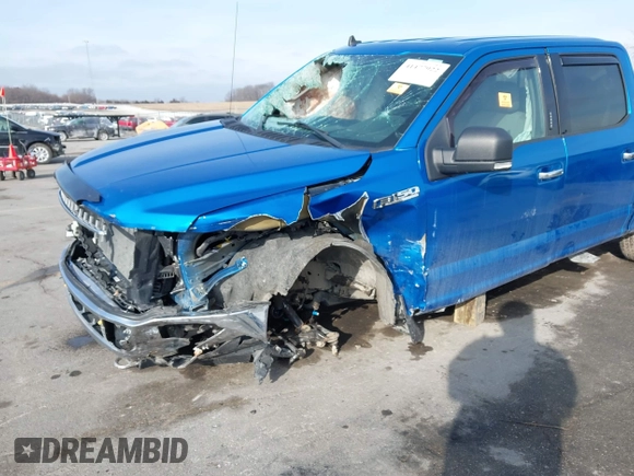2019 Ford F-150 XL with VIN 1FTEW1E42KKE62265, listed as a IAAI auction lot 41477922 with 22,910 mi miles. Bid and sale history available at carsss.com. Image 6.