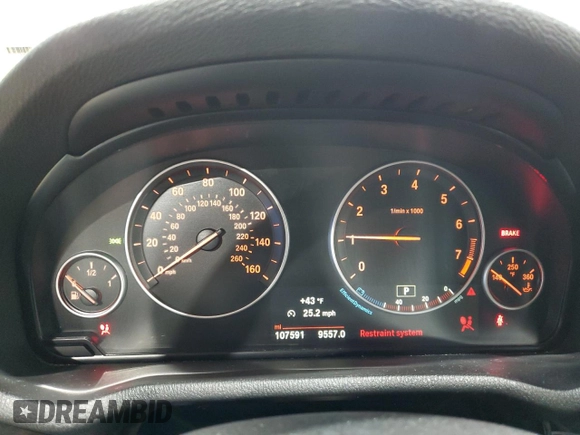 2017 BMW X3 xDrive28i with VIN 5UXWX9C34H0W78776, listed as a Copart auction lot 49159505 with 107,591 mi miles and Salvage Title. Bid and sale history available at DreamBid. Image 9.