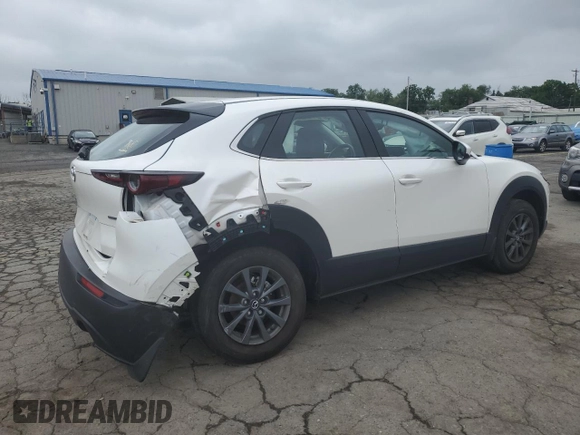2023 Mazda CX-30 S with VIN 3MVDMBAM8PM557537, listed as a Copart auction lot 61154835 with 23,450 mi miles and Salvage title. Bid and sale history available at DreamBid. Image 3.