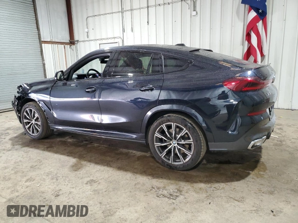 2024 BMW X6 xDrive40i with VIN 5UX33EX05R9V06924, listed as a Copart auction lot 49174315 with 28,443 mi miles and Clean Title. Bid and sale history available at carsss.com. Image 2.