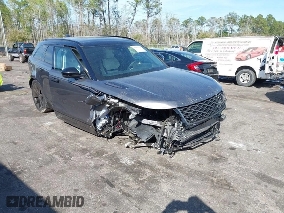 2019 Land Rover Range Rover Velar R-Dynamic SE z VIN SALYL2EXXKA210087, wystawiony jako IAAI lot #41801144 z przebiegiem 52 758 mil mil oraz . Historia ofert i sprzedaży dostępna na DreamBid. Obrazek 1.