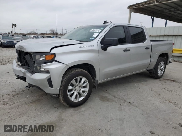 2020 Chevrolet Silverado 1500 Custom with VIN 3GCPWBEH6LG252942, listed as a Copart auction lot 46085335 with 89,109 mi miles and Clean Title. Bid and sale history available at carsss.com. Image 1.