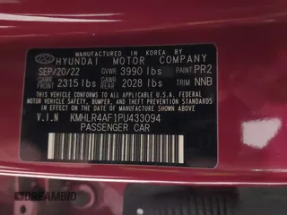 2023 Hyundai Elantra N Line z VIN KMHLR4AF1PU433094, wystawiony jako IAAI lot #41963748 z przebiegiem 25 685 mil mil oraz . Historia ofert i sprzedaży dostępna na DreamBid. Obrazek 9.