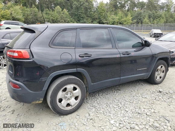 2016 Jeep Cherokee Sport with VIN 1C4PJMAS2GW263357, listed as a Copart auction lot 71095904 with 112,530 mi miles and Salvage Title. Bid and sale history available at carsss.com. Image 3.