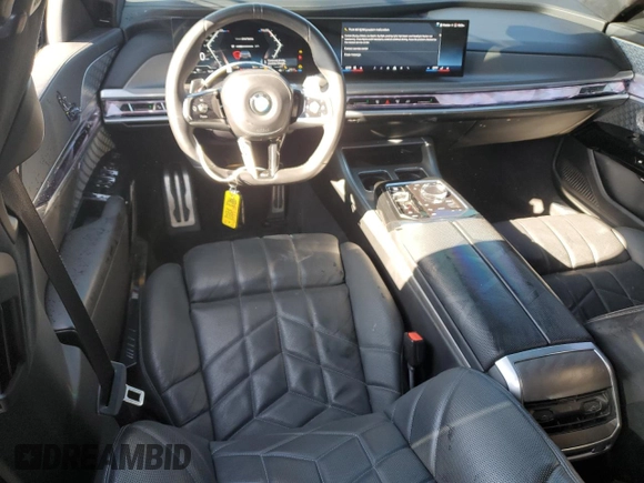 2023 BMW 7 Series 760i xDrive with VIN WBA33EJ09PCN46611, listed as a Copart auction lot 44601795 with 28,497 mi miles and Salvage title. Bid and sale history available at DreamBid. Image 8.