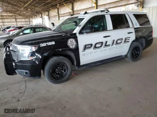 2018 Chevrolet Tahoe Commercial with VIN 1GNLCDEC2JR246325, listed as a Copart auction lot 49179015 with 82,388 mi miles and Salvage Title. Bid and sale history available at carsss.com. Image 1.
