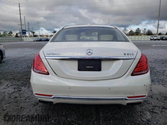 2016 Mercedes-Benz S with VIN WDDUX7GB7GA198194, listed as a Copart auction lot 44791945 with 281,590 mi miles and Salvage Title. Bid and sale history available at DreamBid. Image 6.