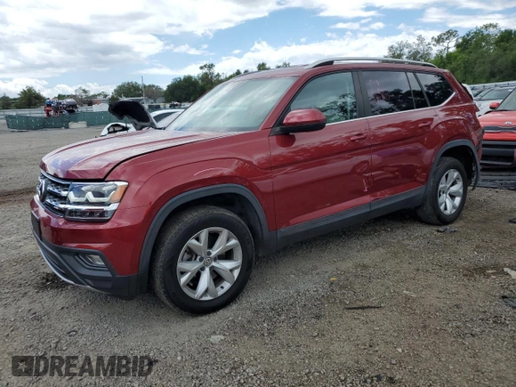 2018 Volkswagen Atlas SE with VIN 1V2CR2CAXJC581959, listed as a Copart auction lot 56651595 with 82,241 mi miles and Salvage title. Bid and sale history available at DreamBid. Image 1.