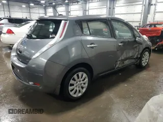 2017 Nissan LEAF S with VIN 1N4BZ0CP6HC308698, listed as a Copart auction lot 85581184 with 30,577 mi miles and Salvage Title. Bid and sale history available at carsss.com. Image 3.