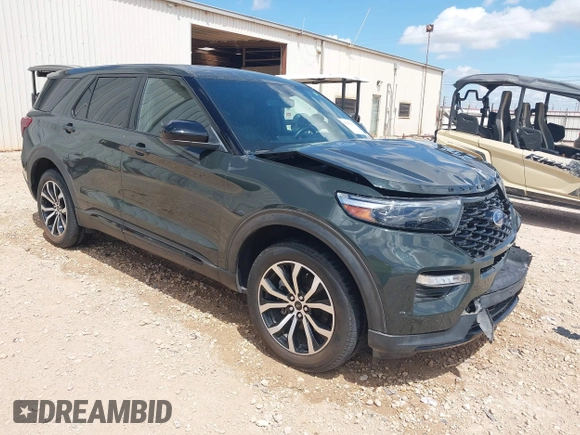 2022 Ford Explorer ST-Line with VIN 1FMSK8KH3NGA73166, listed as a IAAI auction lot 41909143 with 43,303 mi miles. Bid and sale history available at carsss.com. Image 1.