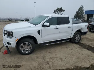 2024 Ford Ranger LARIAT with VIN 1FTER4KH6RLE01036, listed as a Copart auction lot 48386655 with 2,001 mi miles and Salvage Title. Bid and sale history available at carsss.com. Image 1.