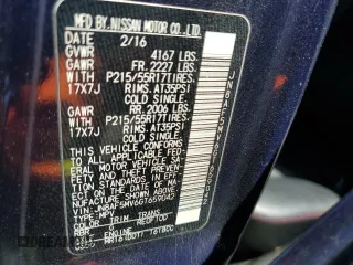 2016 Nissan Juke SL z VIN JN8AF5MV6GT659042, wystawiony jako Copart lot #55655895 z przebiegiem 181 009 mil mil oraz Szkody całkowita. Historia ofert i sprzedaży dostępna na DreamBid. Obrazek 14.