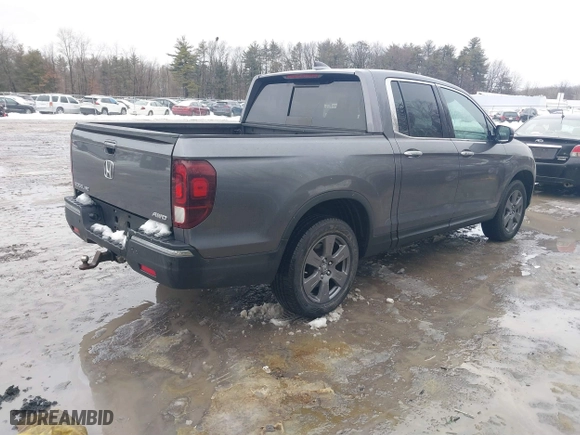 2020 Honda Ridgeline RTL-E with VIN 5FPYK3F70LB015422, listed as a IAAI auction lot 41578369 with 78,860 mi miles. Bid and sale history available at carsss.com. Image 4.