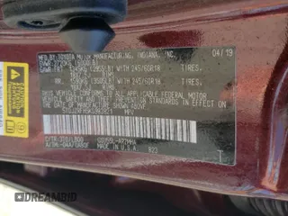 2019 Toyota Highlander SE with VIN 5TDJZRFH5KS983821, listed as a Copart auction lot 57510922 with 21,774 mi miles and Salvage title. Bid and sale history available at DreamBid. Image 10.