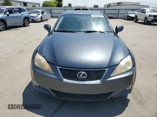 2007 Lexus IS 250 with VIN JTHBK262372043297, listed as a Copart auction lot 65295745 with 174,175 mi miles and Salvage title. Bid and sale history available at DreamBid. Image 5.