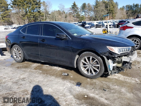 2020 Acura TLX with VIN 19UUB1F39LA016460, listed as a Copart auction lot 44309375 with 46,716 mi miles and Salvage Title. Bid and sale history available at carsss.com. Image 4.