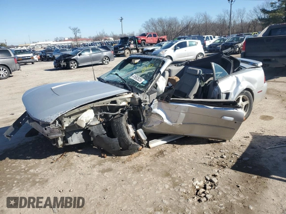 2003 Ford Mustang Deluxe with VIN 1FAFP44493F395992, listed as a Copart auction lot 41692825 with 0 mi miles and Salvage Title. Bid and sale history available at carsss.com. Image 1.