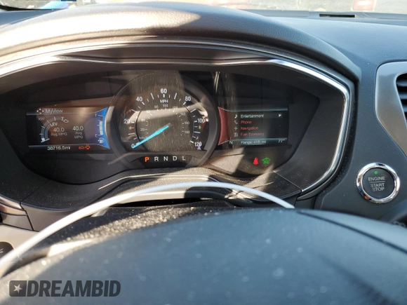 2020 Ford Fusion Hybrid SEL with VIN 3FA6P0MU6LR120463, listed as a Copart auction lot 77073464 with 38,716 mi miles and Salvage Title. Bid and sale history available at carsss.com. Image 9.