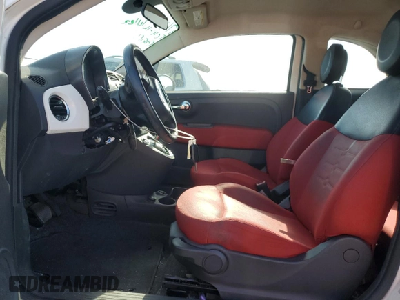 2015 FIAT 500 Pop with VIN 3C3CFFAR3FT612477, listed as a Copart auction lot 54774185 with 124,803 mi miles and Salvage title. Bid and sale history available at DreamBid. Image 7.