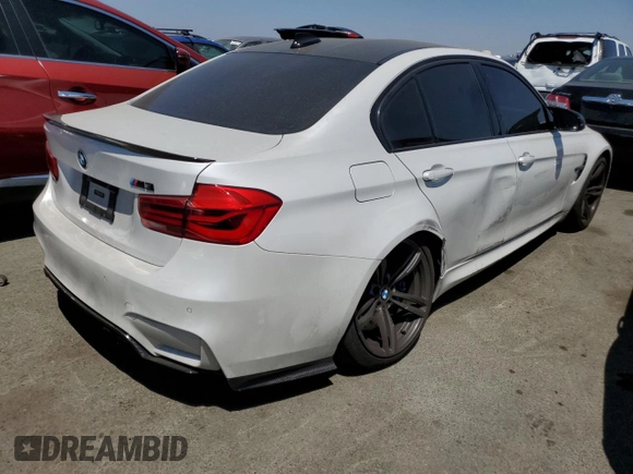 2016 BMW M3 with VIN WBS8M9C54G5E68485, listed as a Copart auction lot 61031043 with 77,625 mi miles. Bid and sale history available at carsss.com. Image 3.