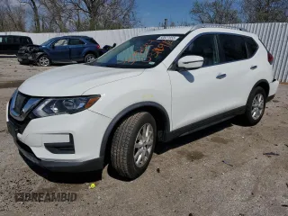 2017 Nissan Rogue SV with VIN KNMAT2MTXHP606629, listed as a Copart auction lot 50527055 with 121,666 mi miles and Salvage Title. Bid and sale history available at carsss.com. Image 1.