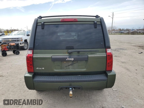 2006 Jeep Commander with VIN 1J8HG48K06C297654, listed as a Copart auction lot 51000155 with 126,235 mi miles and Salvage Title. Bid and sale history available at DreamBid. Image 6.