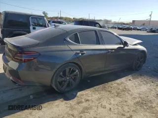 2023 Genesis G70 3.3T with VIN KMTG54TE5PU117687, listed as a Copart auction lot 76373174 with 41,892 mi miles and Salvage Title. Bid and sale history available at carsss.com. Image 3.
