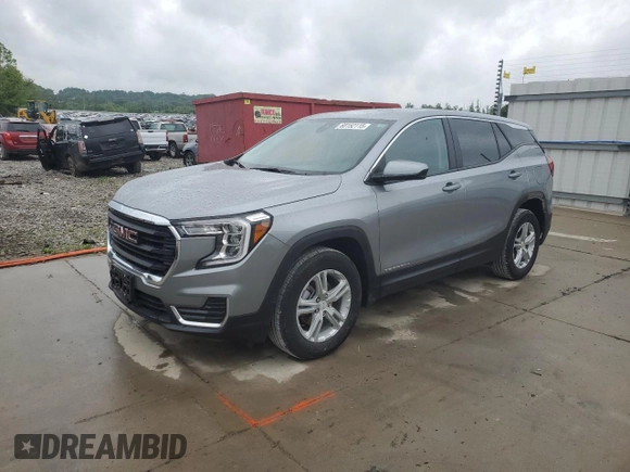 2024 GMC Terrain SLE with VIN 3GKALMEGXRL156124, listed as a Copart auction lot 60152115 with 38,215 mi miles and Salvage title. Bid and sale history available at DreamBid. Image 1.