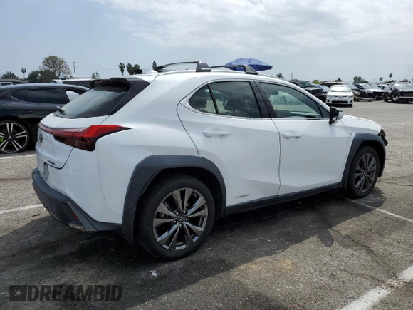 2019 Lexus UX with VIN JTHU9JBH0K2008427, listed as a Copart auction lot 48340753 with 45,867 mi miles. Bid and sale history available at carsss.com. Image 3.