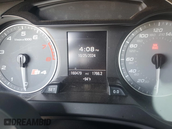 2011 Audi S4 Premium Plus with VIN WAUBGAFL2BA061517, listed as a Copart auction lot 78107964 with 160,479 mi miles and Salvage Title. Bid and sale history available at DreamBid. Image 9.