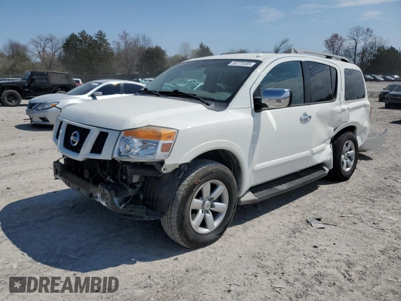 2011 Nissan Armada SV with VIN 5N1AA0ND8BN605382, listed as a Copart auction lot 50773495 with 223,764 mi miles and Salvage Title. Bid and sale history available at DreamBid. Image 1.