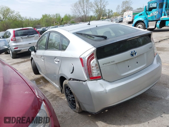 2013 Toyota Prius One with VIN JTDKN3DU1D5627906, listed as a IAAI auction lot 41971669 with 227,726 mi miles. Bid and sale history available at carsss.com. Image 3.