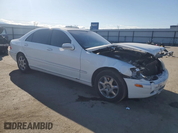 2001 Mercedes-Benz S-Class with VIN WDBNG70J51A201731, listed as a Copart auction lot 48208655 with 110,827 mi miles and Salvage Title. Bid and sale history available at carsss.com. Image 4.