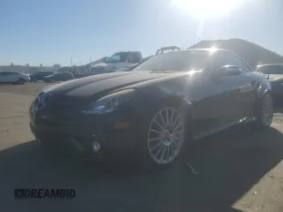 2006 Mercedes-Benz SLK-Class 5.5L AMG with VIN WDBWK73F16F093516, listed as a Copart auction lot 77485754 with 112,419 mi miles and Salvage Title. Bid and sale history available at carsss.com. Image 1.