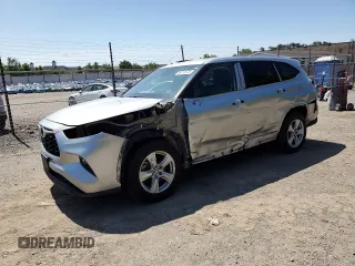2021 Toyota Highlander L with VIN 5TDBZRBH2MS545464, listed as a Copart auction lot 58713575 with 84,573 mi miles and Salvage title. Bid and sale history available at DreamBid. Image 1.