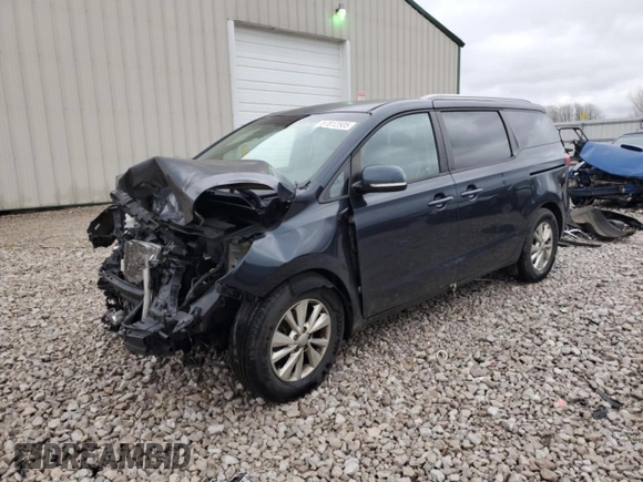 2017 Kia Sedona LX with VIN KNDMB5C13H6250709, listed as a Copart auction lot 87812505 with 0 mi miles and Salvage Title. Bid and sale history available at carsss.com. Image 1.