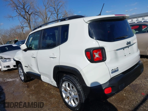 2015 Jeep Renegade Latitude with VIN ZACCJBBT3FPB39944, listed as a IAAI auction lot 41626054 with 115,802 mi miles and . Bid and sale history available at DreamBid. Image 3.