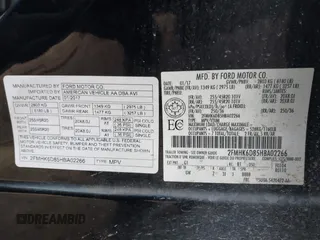 2017 Ford Flex Limited with VIN 2FMHK6D85HBA02266, listed as a IAAI auction lot 41236164 with 165,604 mi miles. Bid and sale history available at carsss.com. Image 9.
