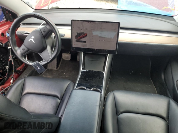 2018 Tesla Model 3 Long Range Battery with VIN 5YJ3E1EA0JF058425, listed as a Copart auction lot 52443635 with 80,722 mi miles and Salvage Title. Bid and sale history available at DreamBid. Image 8.